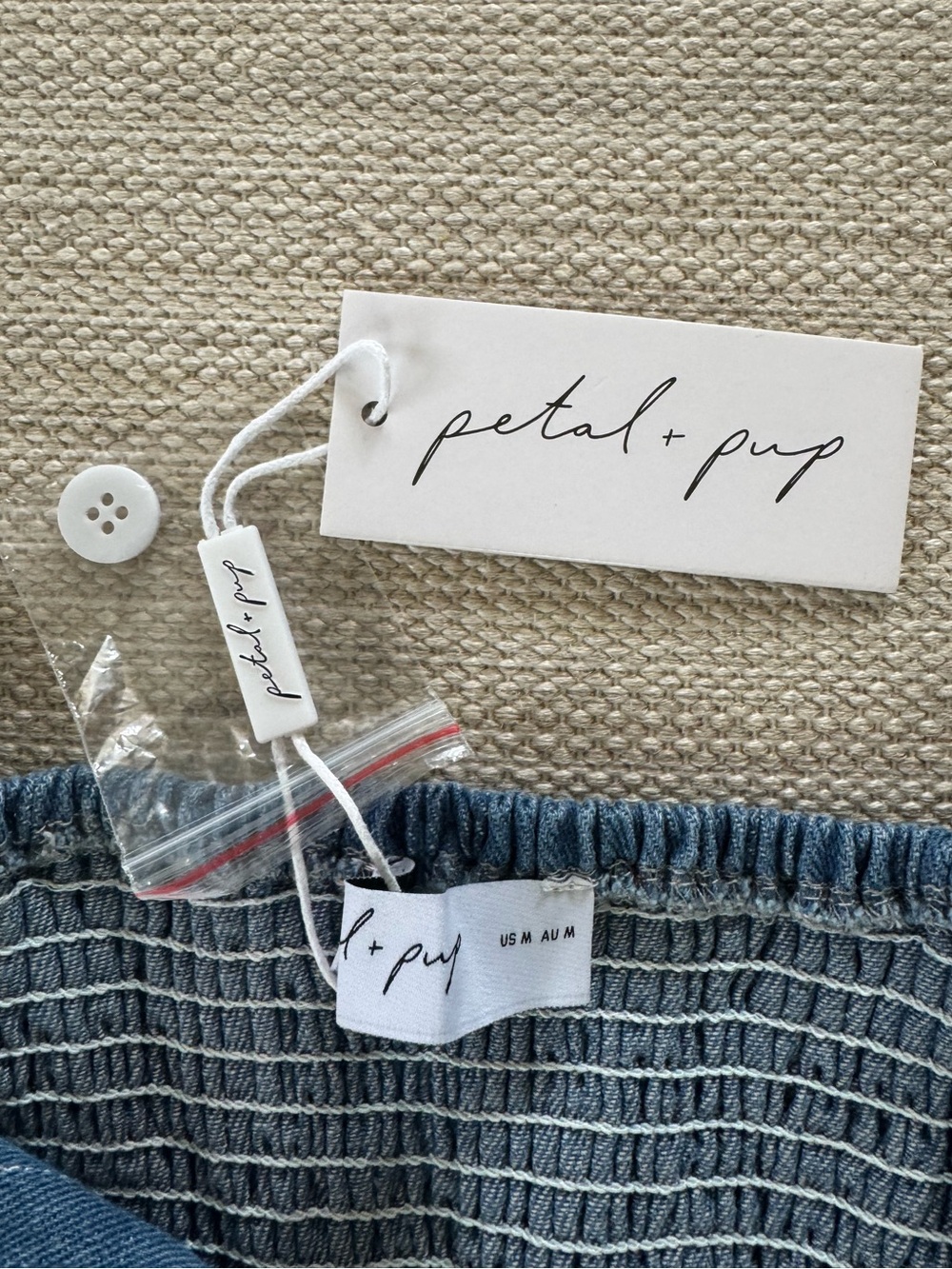 Petal & Pup Bettie Blue Denim Midi Dress adjustable straps relaxed fit women’s M - Picture 3 of 5